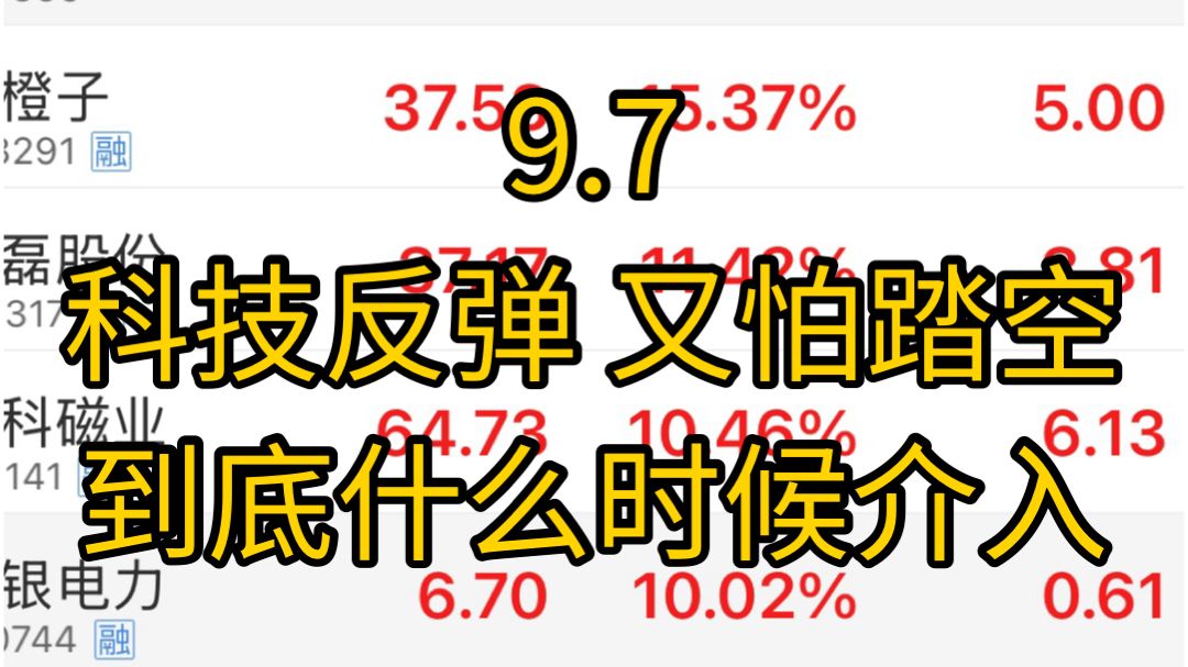 科技大反弹，又要踏空了？！什么时候可以冲进去？抱团那些题材可以做？！加息预期升温，贵金属还能不能做？