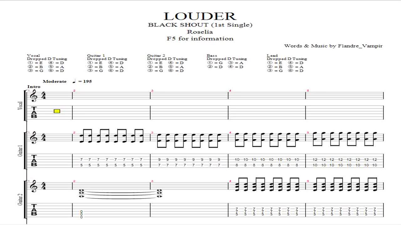 roselia - louder (game version)