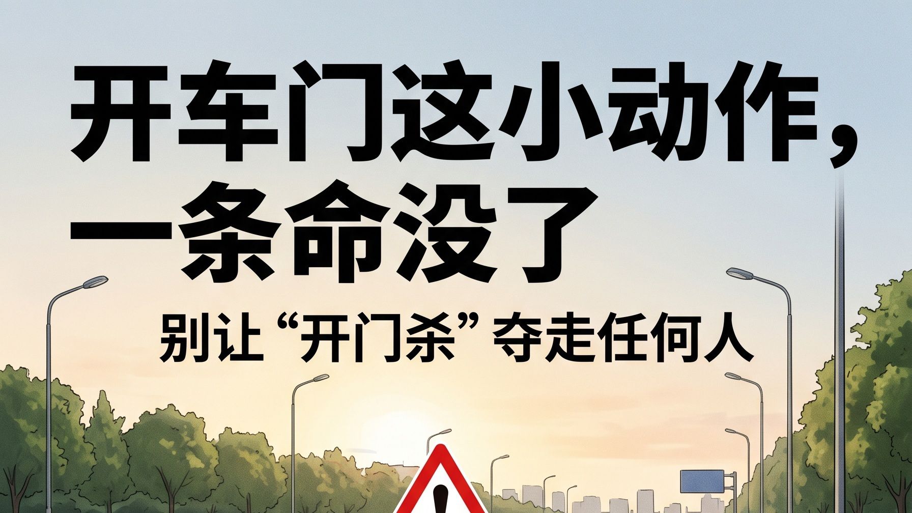 “开门杀”致1死！4个保命技巧必看🚨
