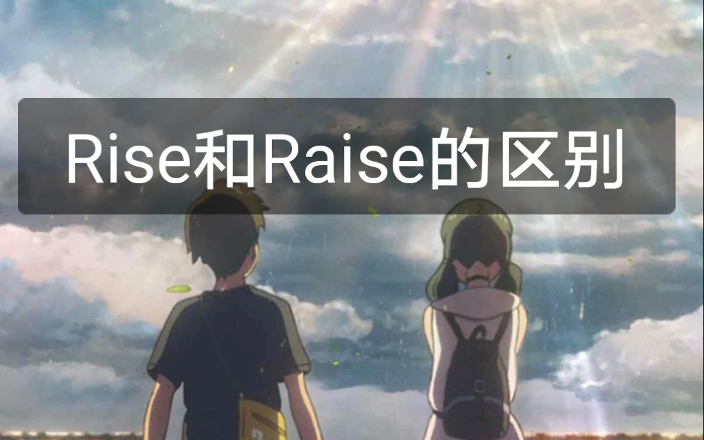 【短语区别】Rise和Raise有什么区别?哔哩哔哩bilibili