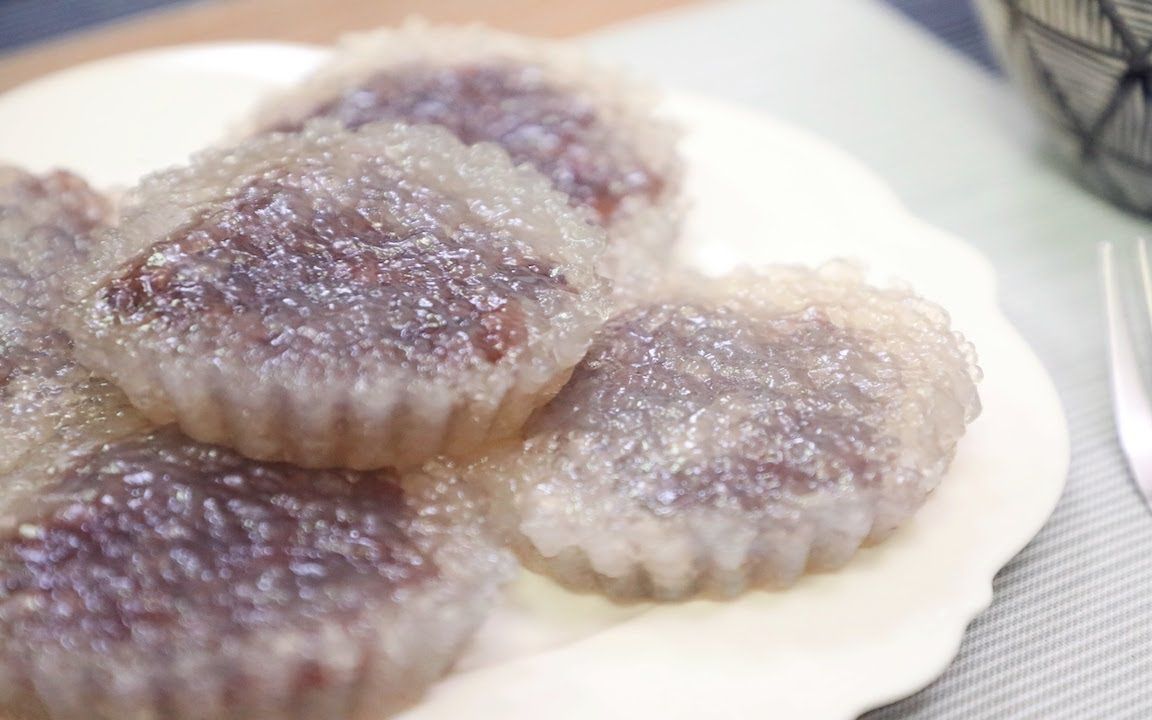 水晶红豆西米糕