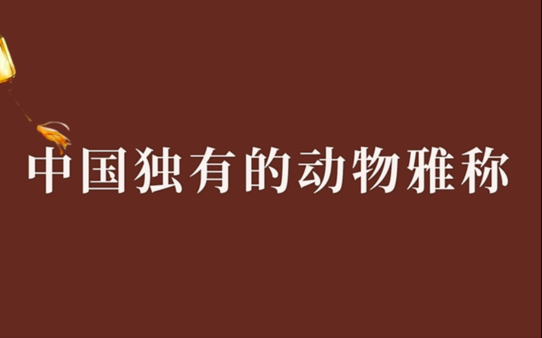 【中国传统文化之美】盘点那些美得不可方物的动物雅称 || 文学素材积累哔哩哔哩bilibili