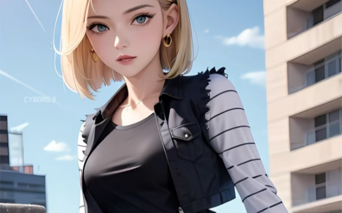 ai绘画人造人18号