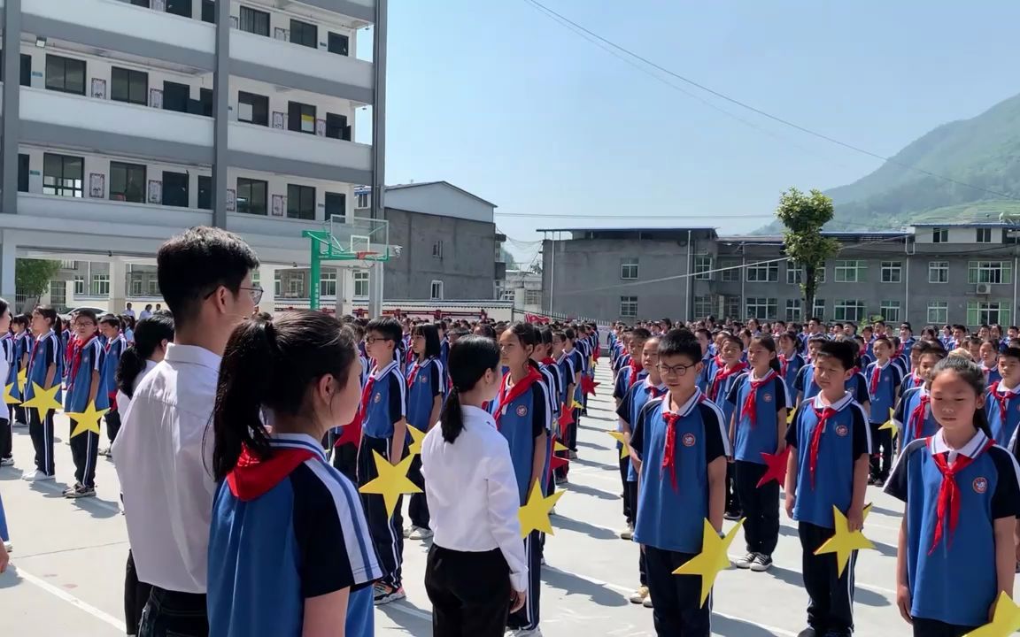 [图]38十堰市竹山县得胜镇乡村学校少年宫 活动类型：经典诵读 ，名称《请党放心，强国有我》指导教师：朱芳 截取视频 截取合并