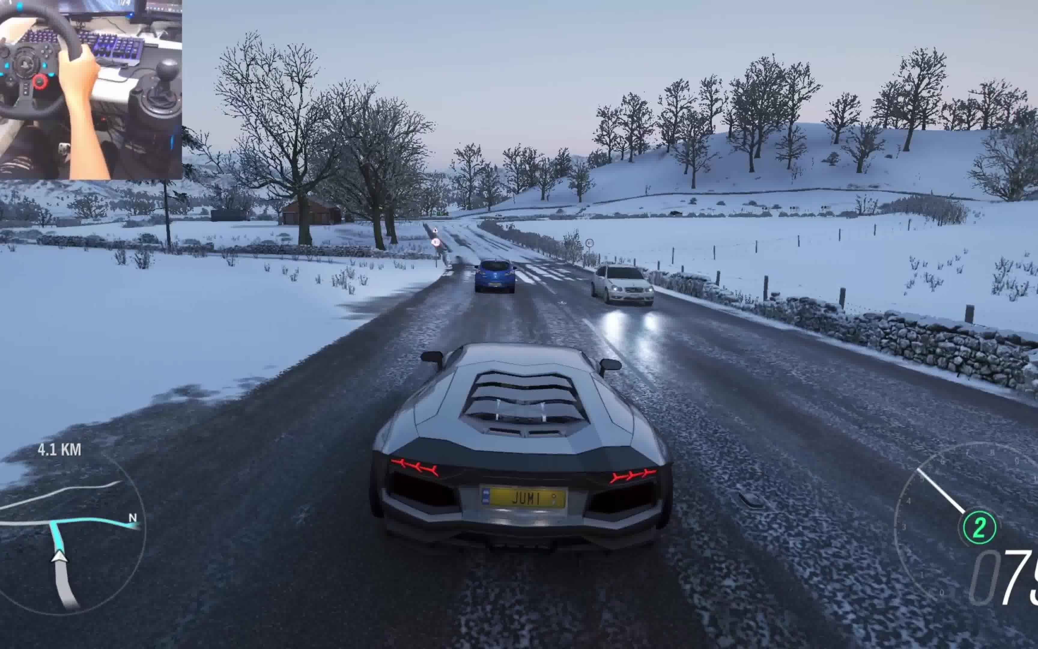 2012 蓝宝坚尼 aventador lp700-4-极限竞速地平线4|冬季|罗技 g29|4k