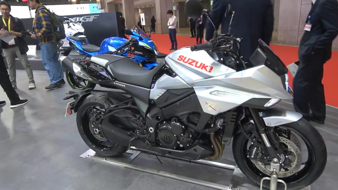 "铃木妖刀"一款非常经典的复古车型,车展实拍2020 铃木 katana
