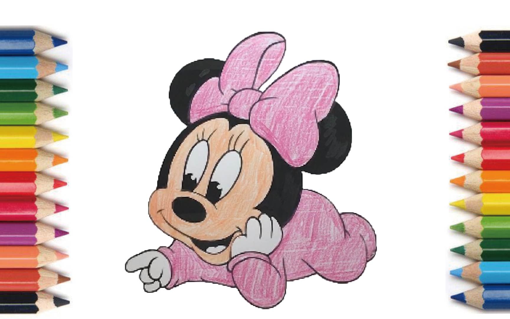 【coloring】minnie【塗り絵】ミニー 【涂色】米妮 