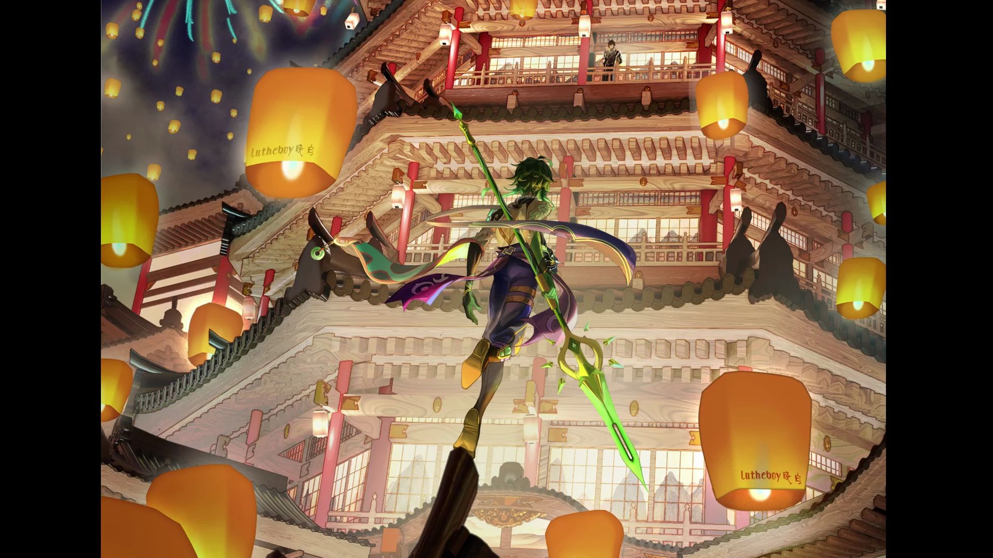 【原神魈/绘画过程】愿山河无恙,烟火寻常