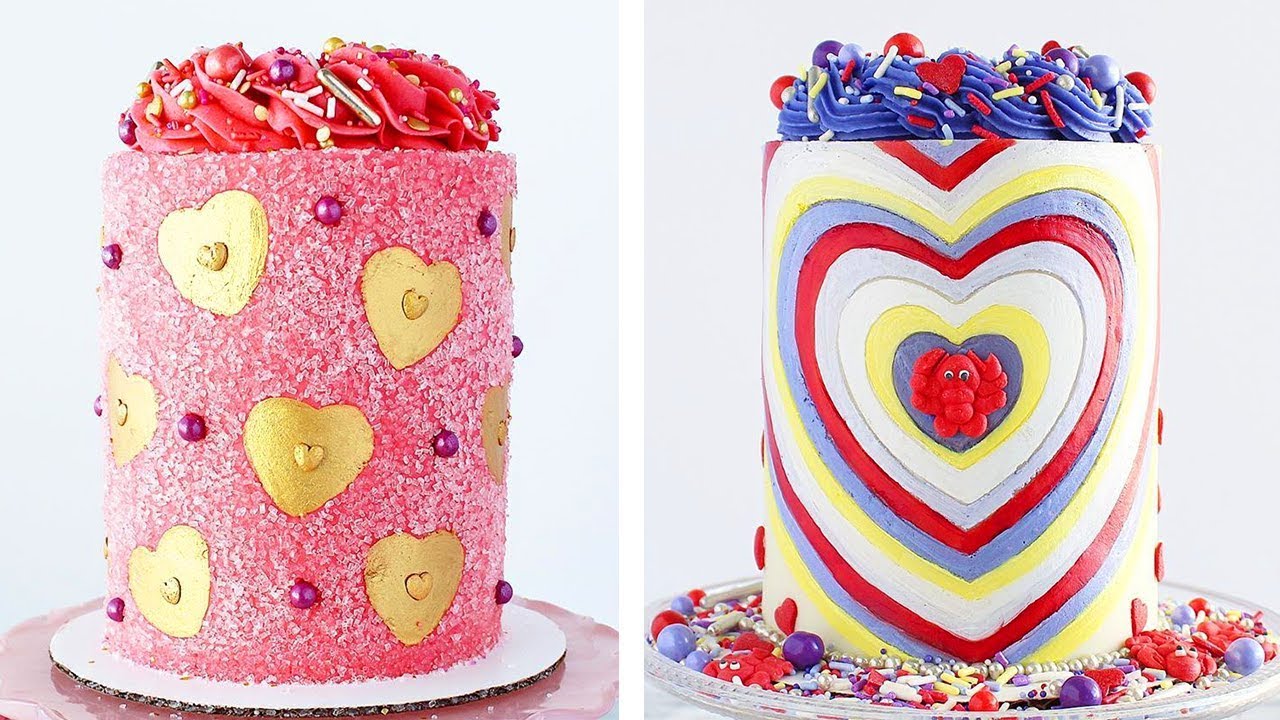 10 奶油蛋糕装饰情人节|如此美味的彩色蛋糕食谱|美味蛋糕【delicious