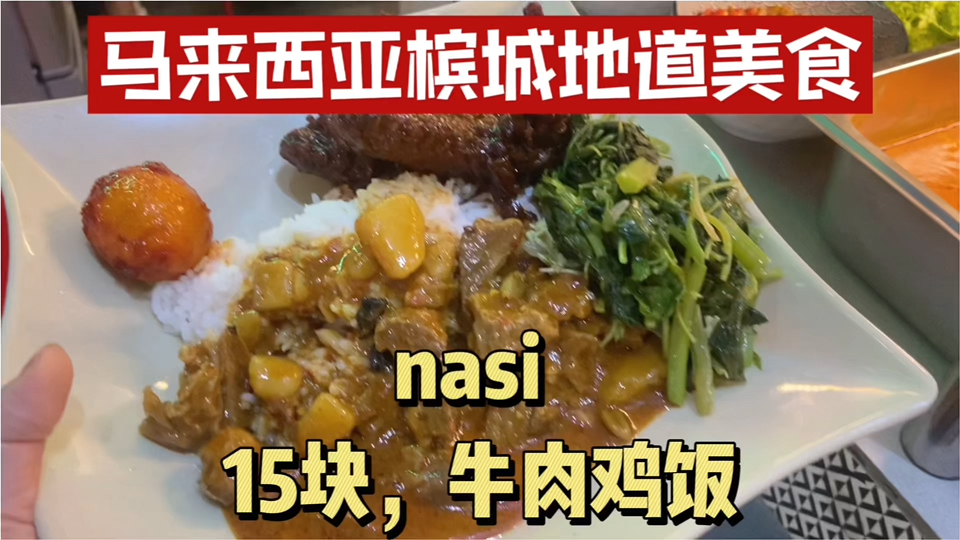 马来西亚槟城15块吃一顿本地美食Nasi哔哩哔哩bilibili