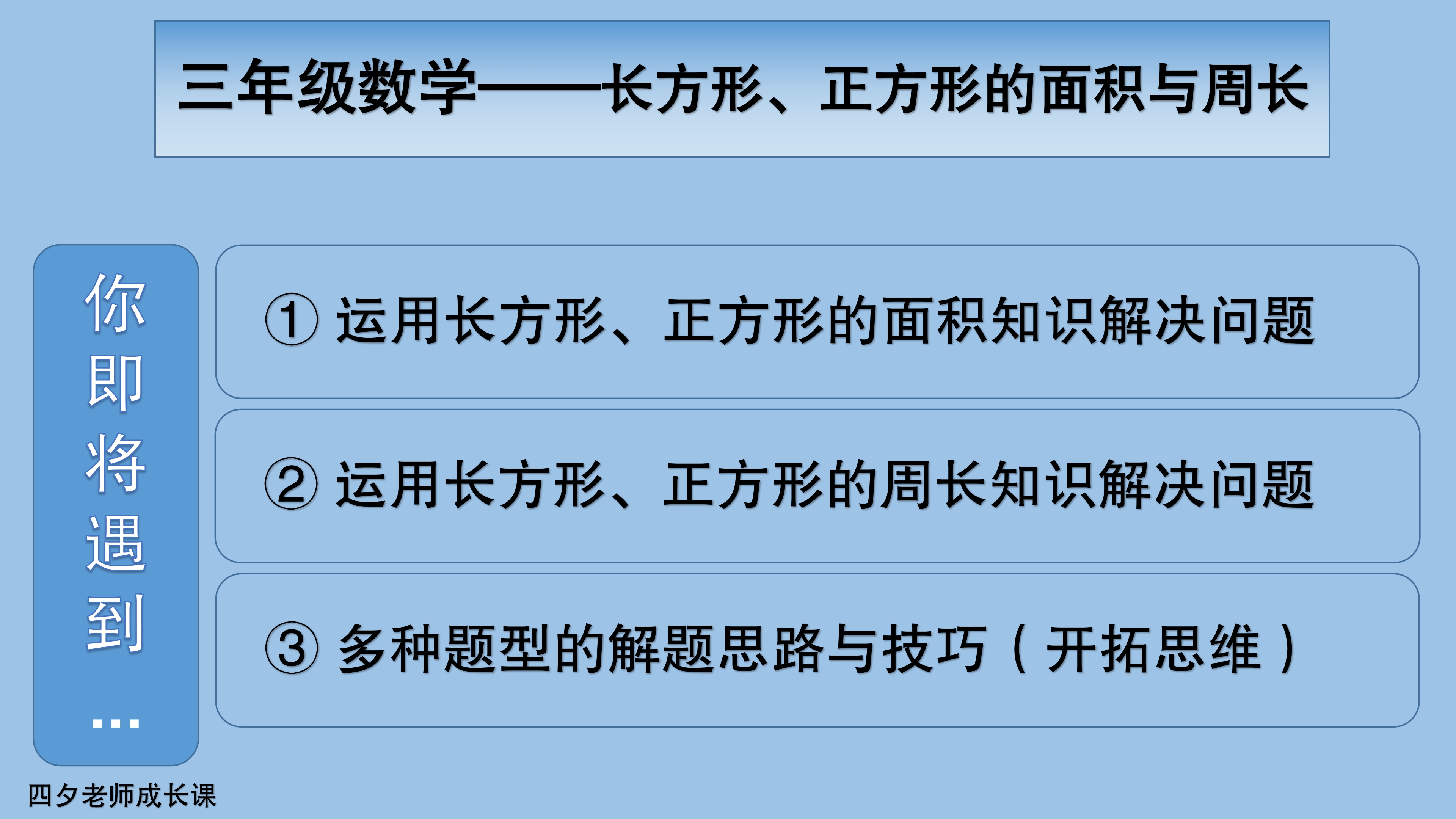 三年级数学:长方形、正方形的面积与周长(思维拓展)哔哩哔哩bilibili