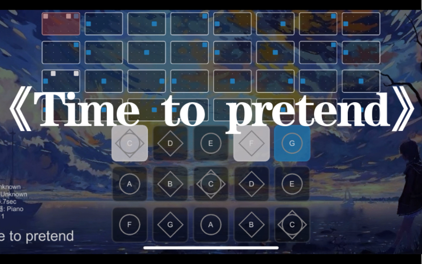 [图]光遇琴谱《Time to pretent》