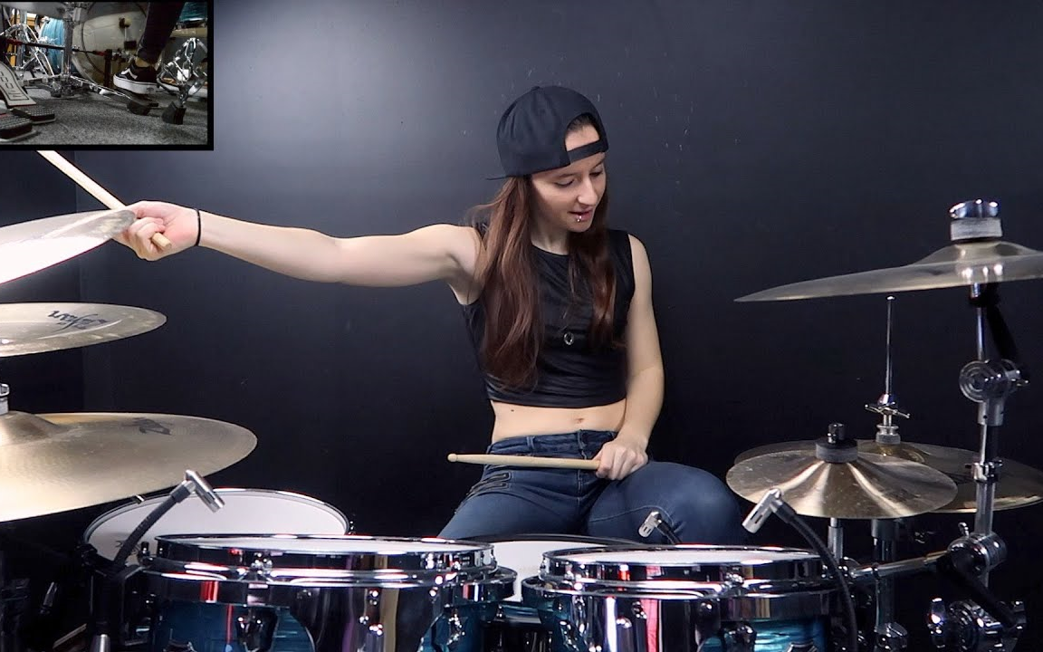 架子鼓知音代言小姐姐演奏crushcrushcrush1080p