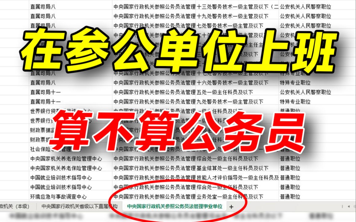 家人们,谁懂啊!我在参公单位上班到底算不算公务员?哔哩哔哩bilibili