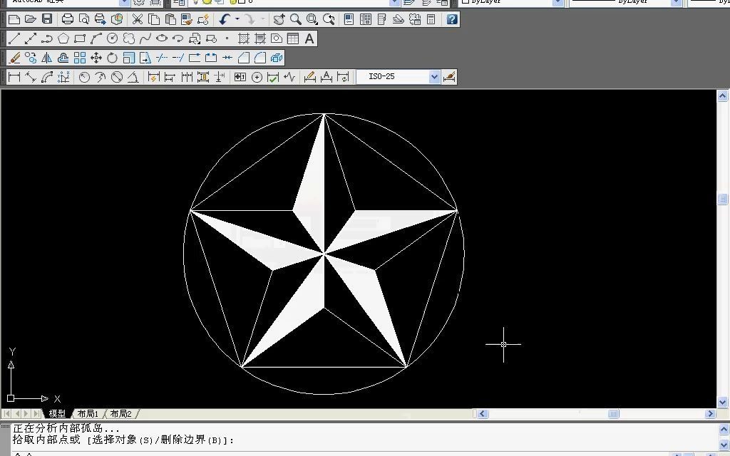 [图]AutoCAD实例：正五角星的制作
