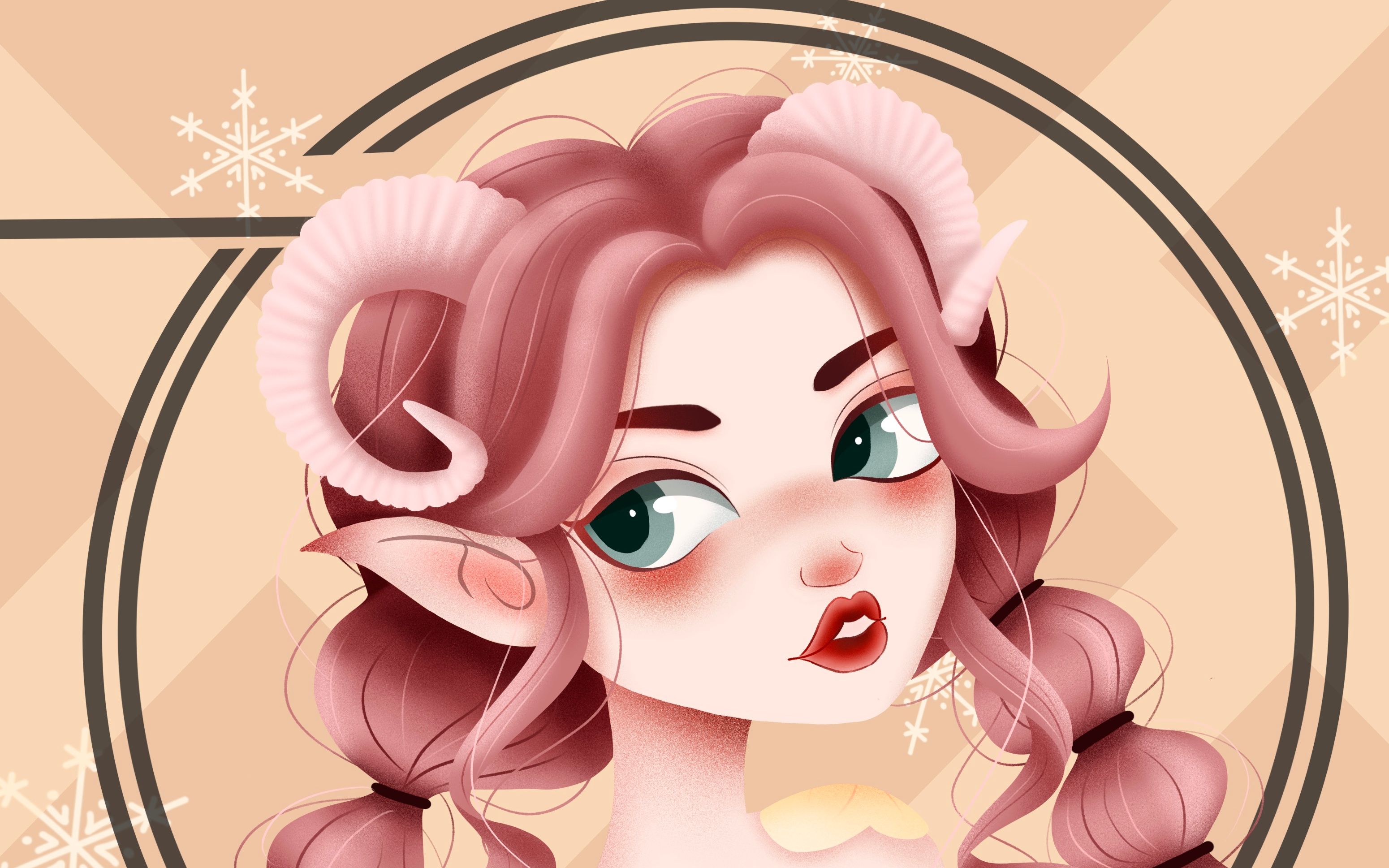 活动  欧美风羊角小精灵