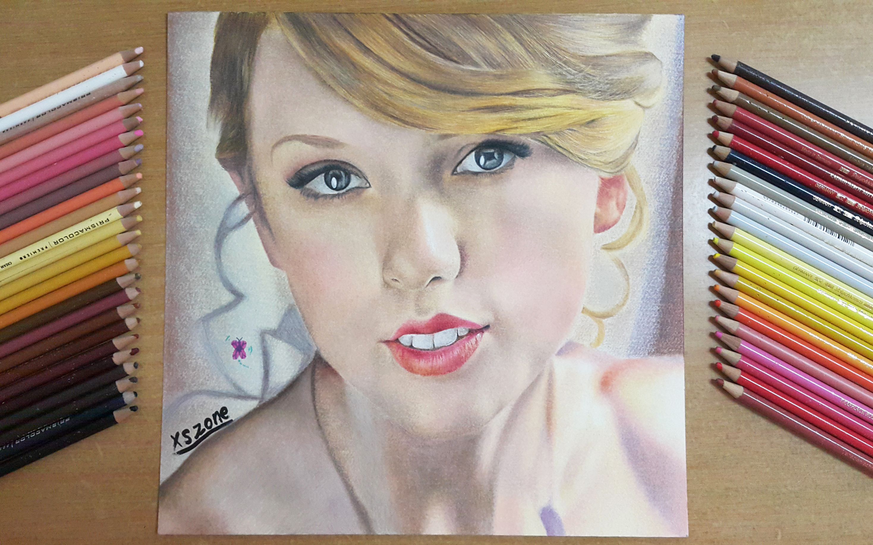 活动  taylor swift 泰勒·斯威夫特 的彩铅手绘 | 新手区域xszone