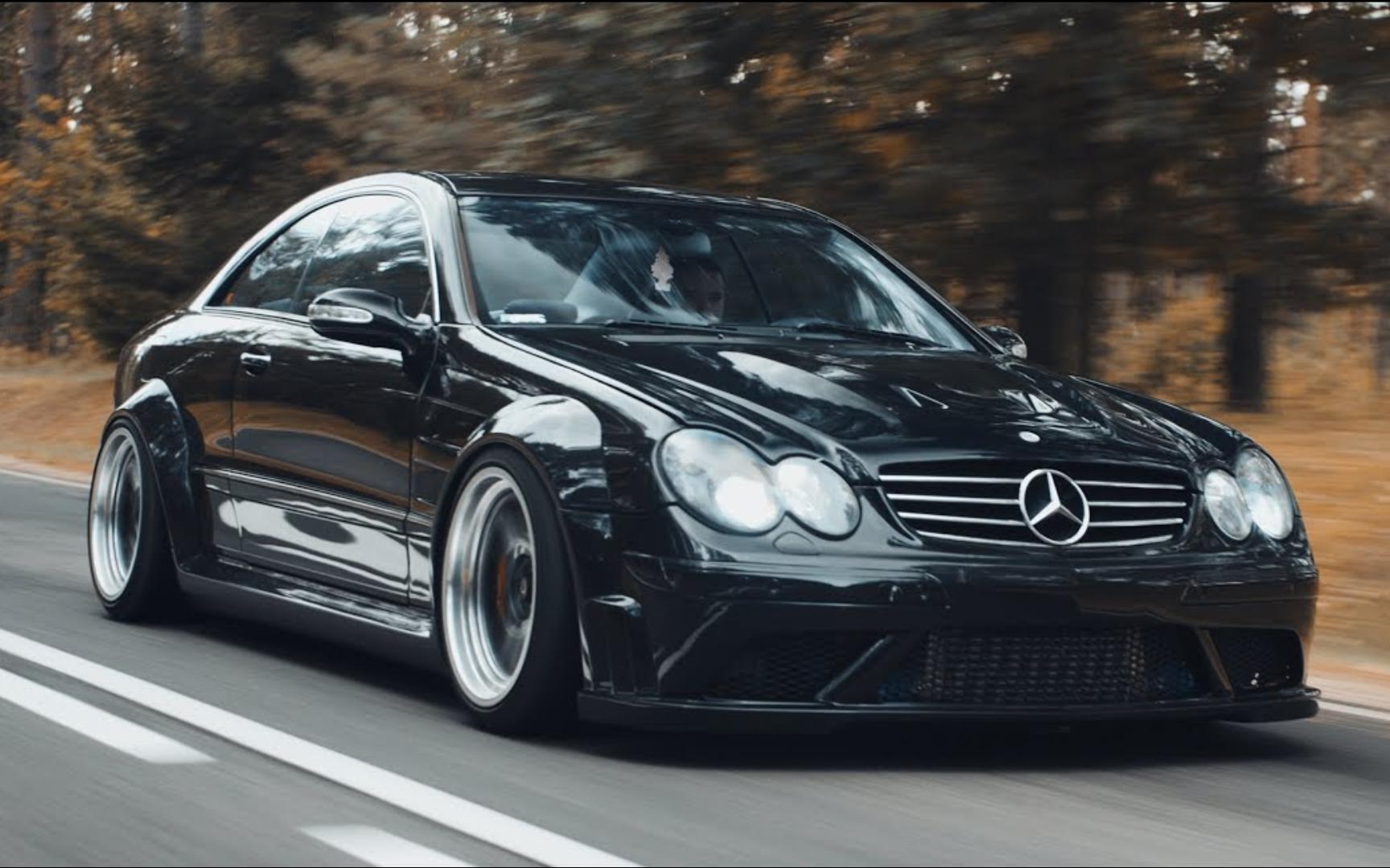 【4k】奔驰 clk w209 2.3 turbo m111 改装black series宽体套件