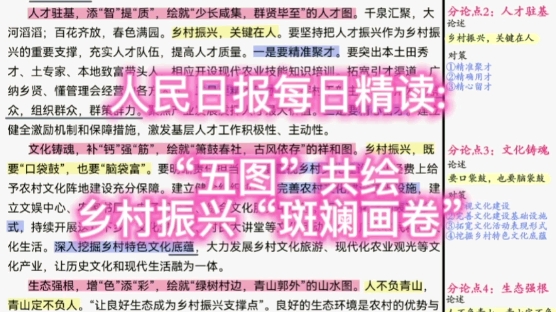 [图]人民日报:“五图”共绘乡村振兴“斑斓画卷”|打卡|一文讲透讲全乡村振兴！yyds！直接背！