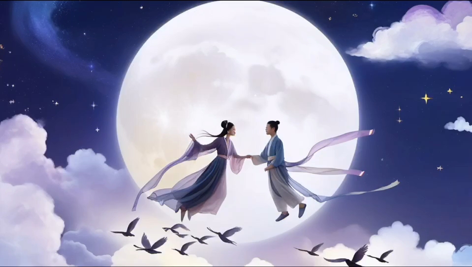 七夕是我们的传统节日(乞巧节),是牛郎织女爱情的象征,是男耕女织共同