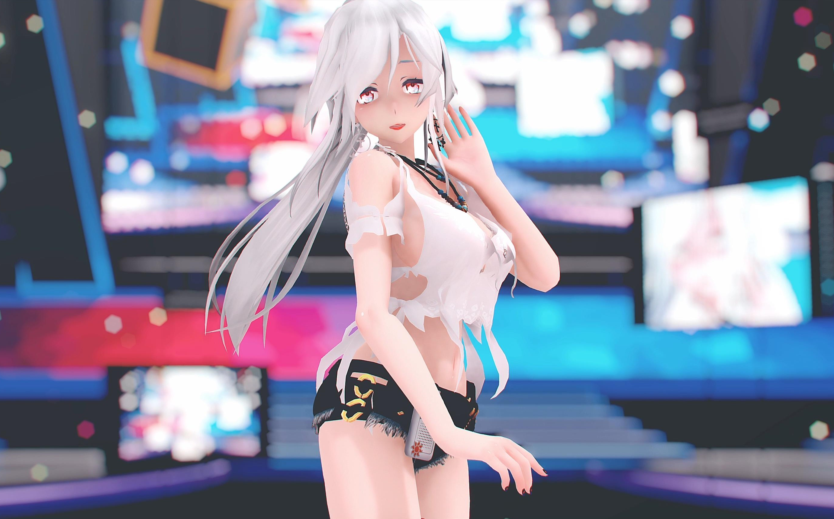 [图]【弱音MMD 4K60FPS】AOA - Short Hair 夏日短讯HAKU [高音质 韩日双语 完整版]