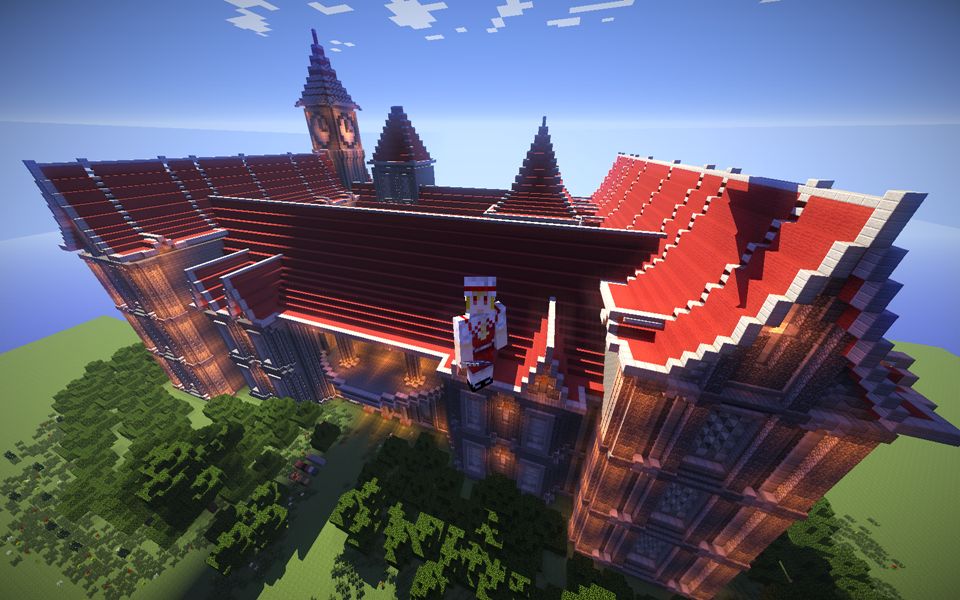 【过气游戏minecraft】我的世界 简单易懂的巨大型建筑建造方法 第