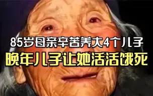 85岁母亲吃猪饲料，4个儿子不给养老，最后竟活活饿死！