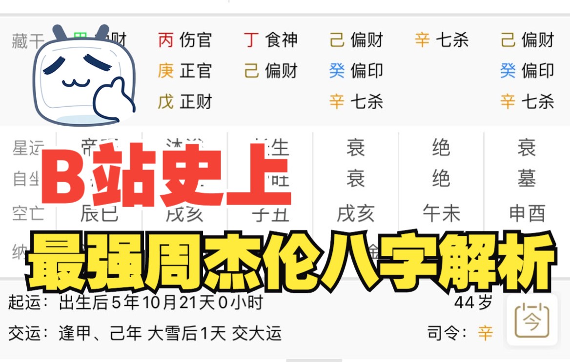 音乐才子周杰伦的成神之路,八字看未来,事业爱情凛冬将至!哔哩哔哩bilibili