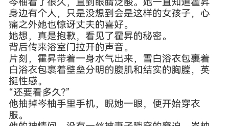 《岑柚霍昇》岑柚霍昇小说阅读全文TXT岑柚不知道,是不是出轨的男人,都有两部手机.霍昇洗澡的时候,他的情人发来一张自拍.哔哩哔哩bilibili