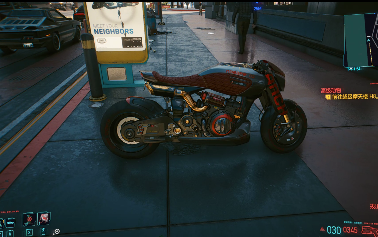 赛博朋克2077原来杰克的摩托车也能自动驾驶