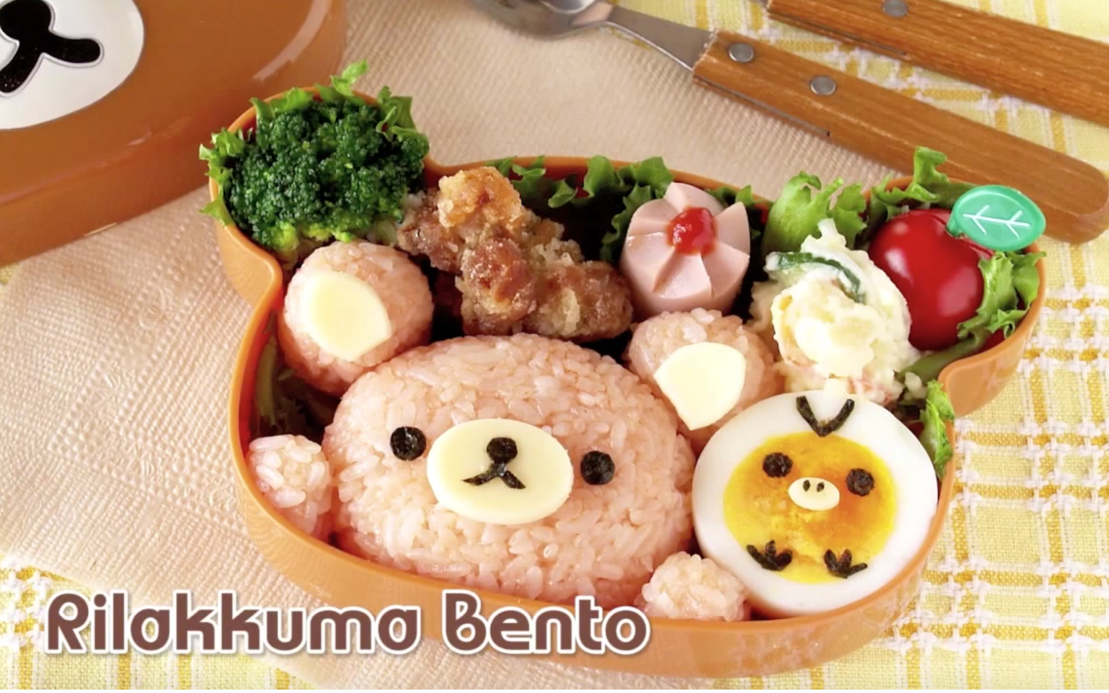 【ochikeron】带你制作萌萌哒〔轻松熊〕主题便当～_哔哩哔哩