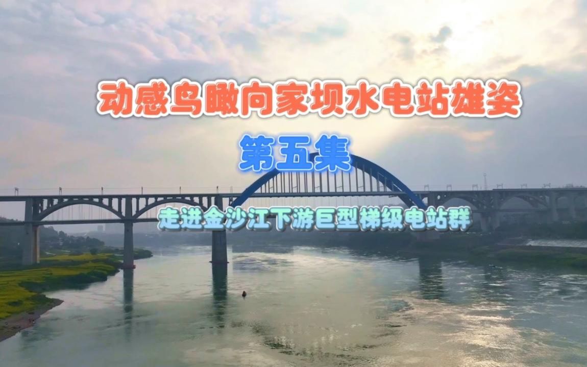 走进金沙江下游巨型梯级电站群,动感鸟瞰向家坝水电站雄姿哔哩哔哩bilibili