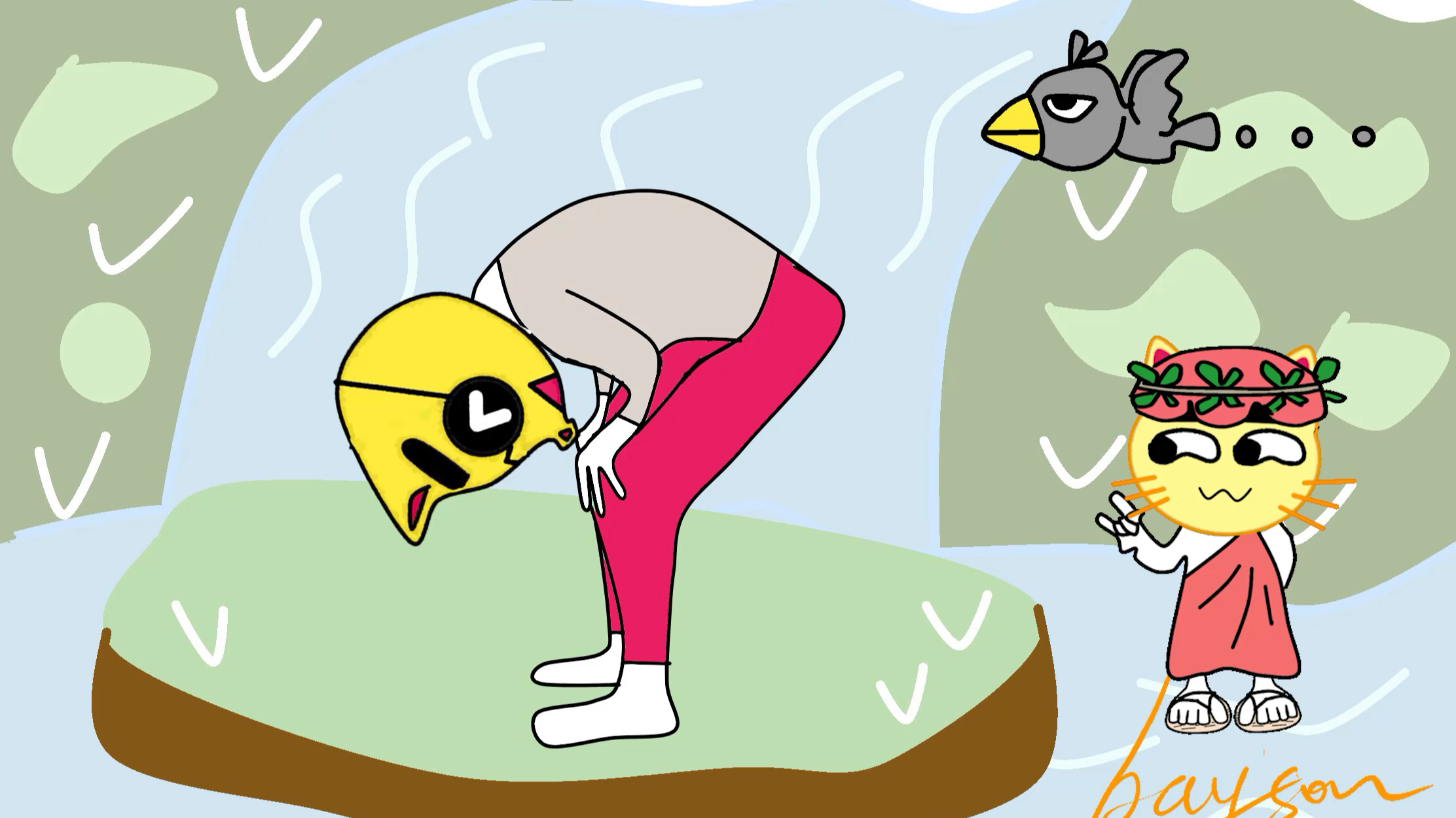 屈膝猫伸展式和站立前屈伸展式