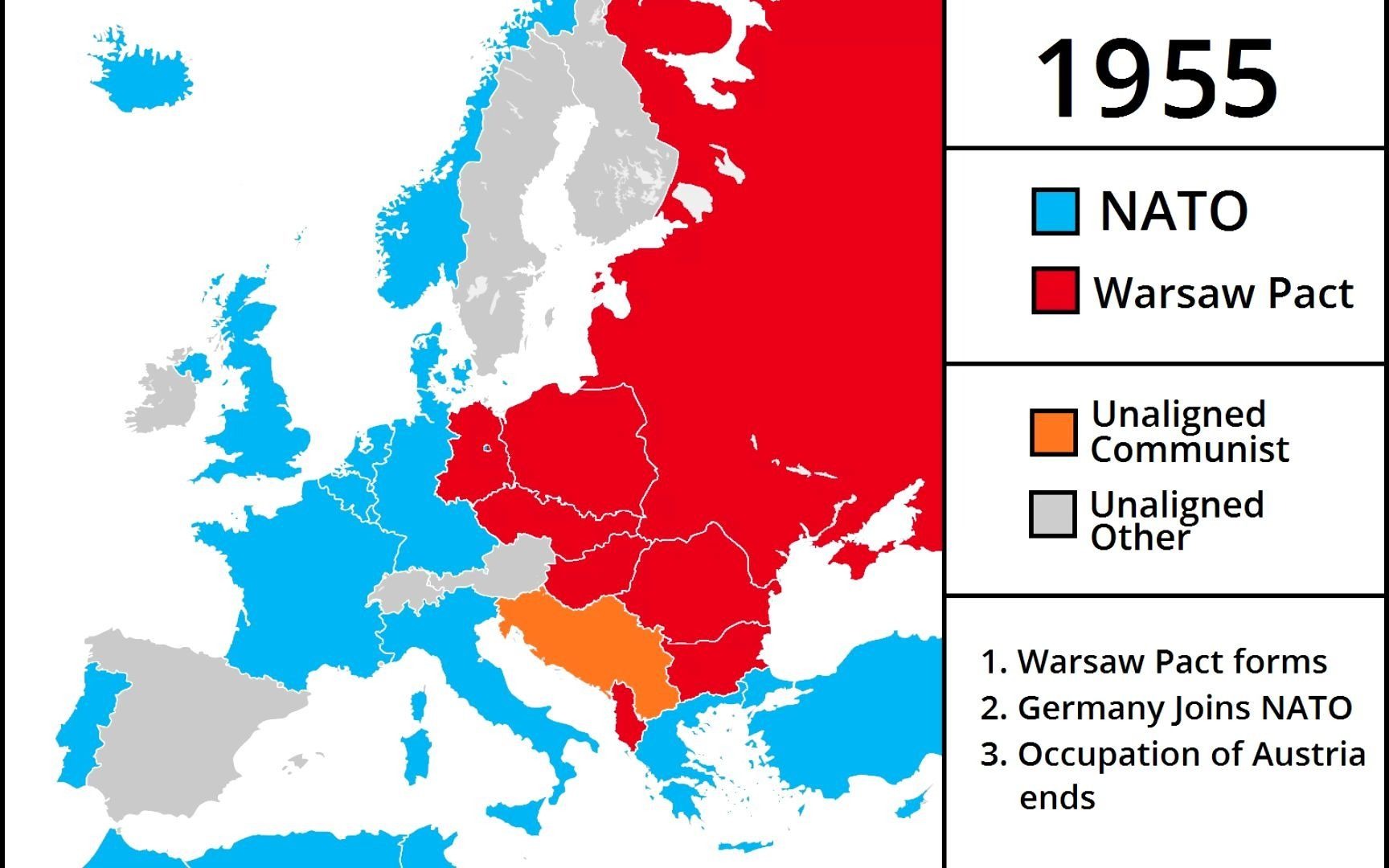 欧洲冷战每年局势变化
