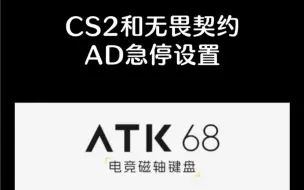 下载视频: cs和瓦的ad急停设置也是给兄弟们奉上了