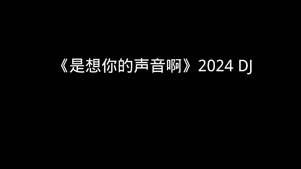 [图]是想你的声音啊2024（DJ阿智版）