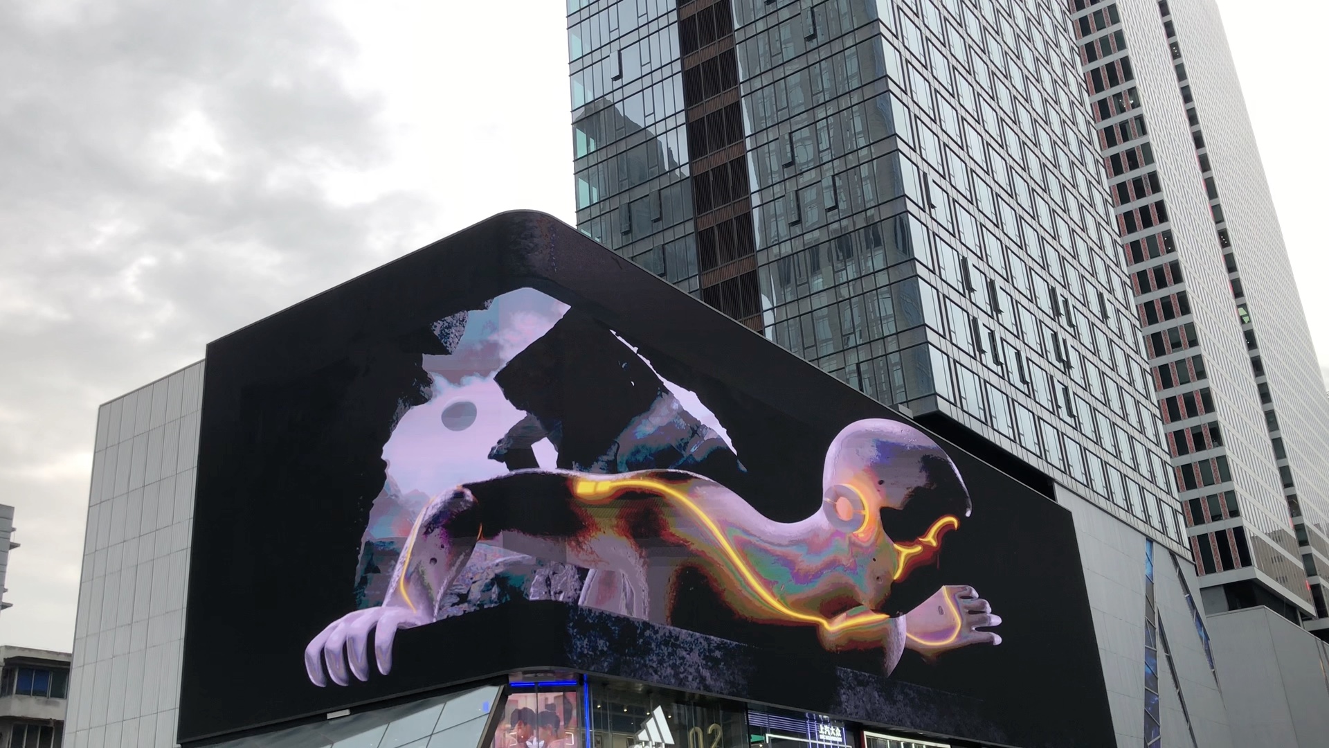 成都太古里裸眼3d实拍,超强