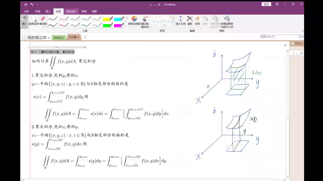 多变量微积分第16讲 二重积分的定义与计算,累次积分哔哩哔哩bilibili