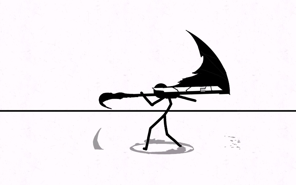 【火柴人】一个带烟雾的转刀