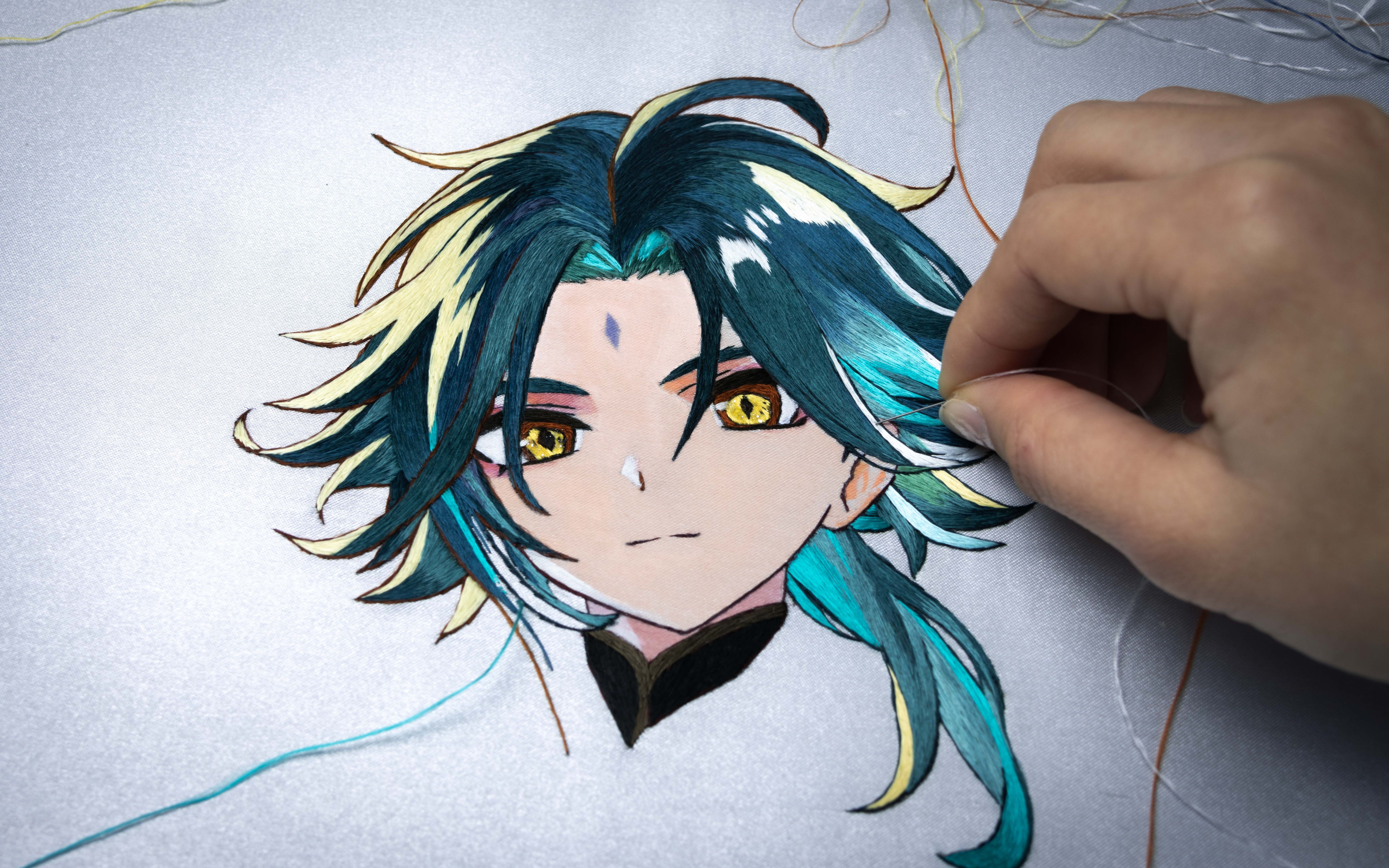 【原神新春会sp】非遗苏绣 手绣45天极致还原魈大圣!