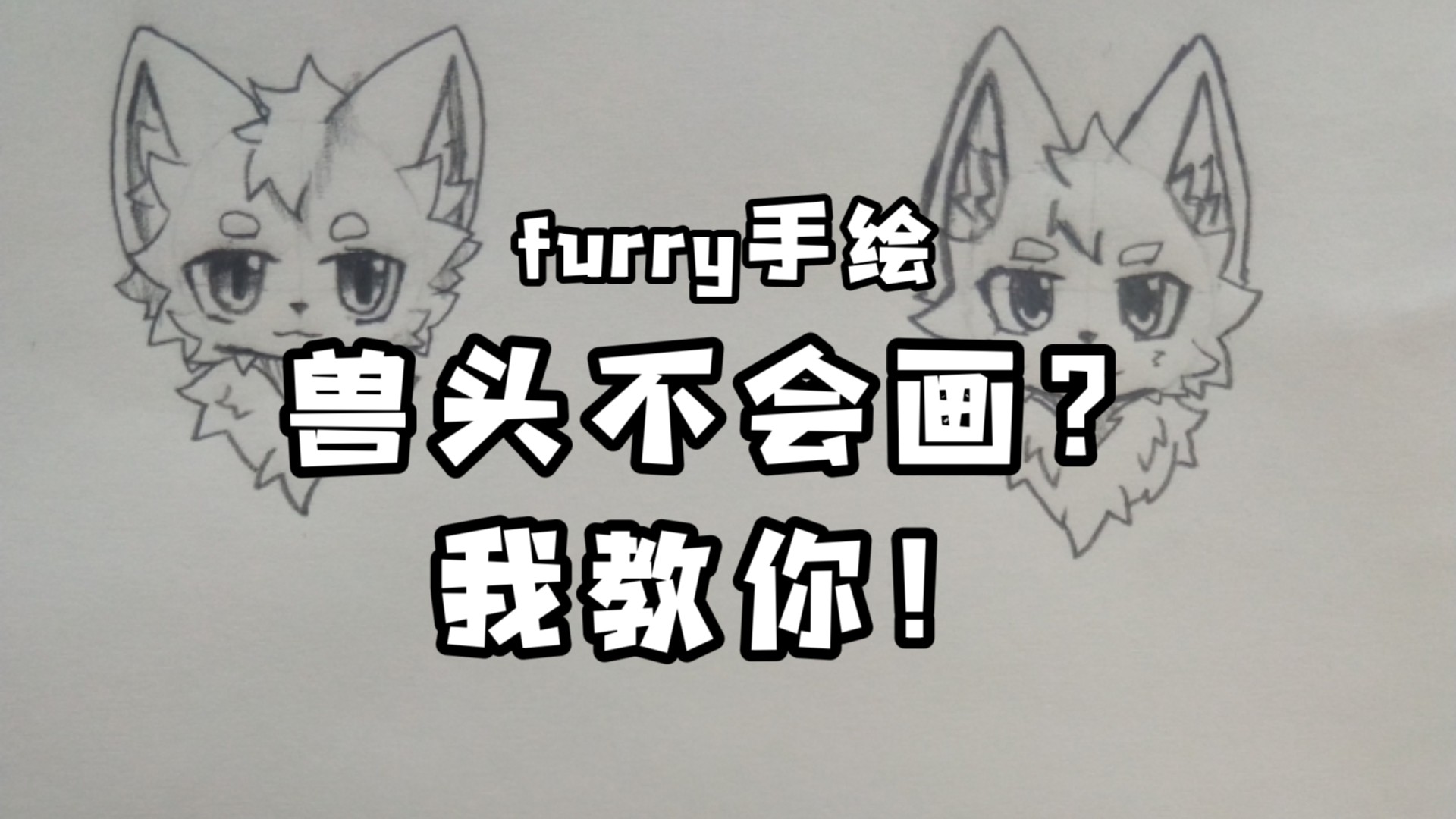 【furry手绘】教你四种兽头画法哔哩哔哩bilibili