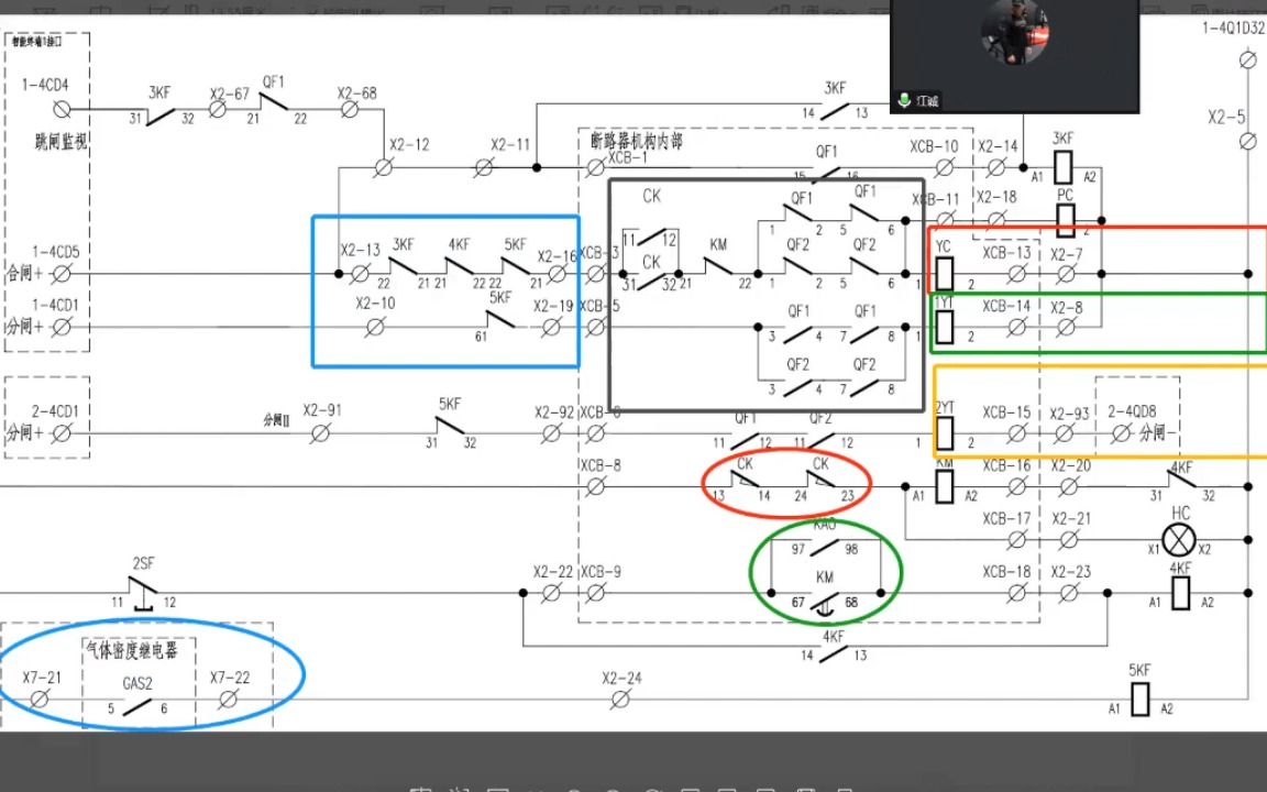 110kV GIS图纸讲解(培训师江诚)01断路器分合闸控制回路哔哩哔哩bilibili