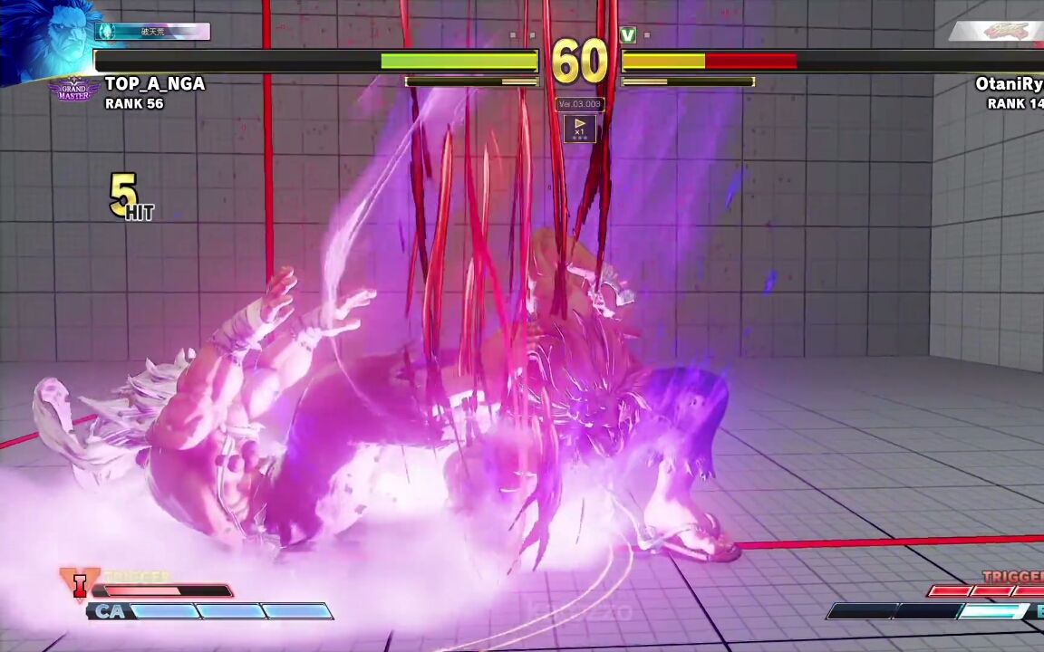 街霸5ae 东大tokido (豪鬼) vs 大谷otani (豪鬼)