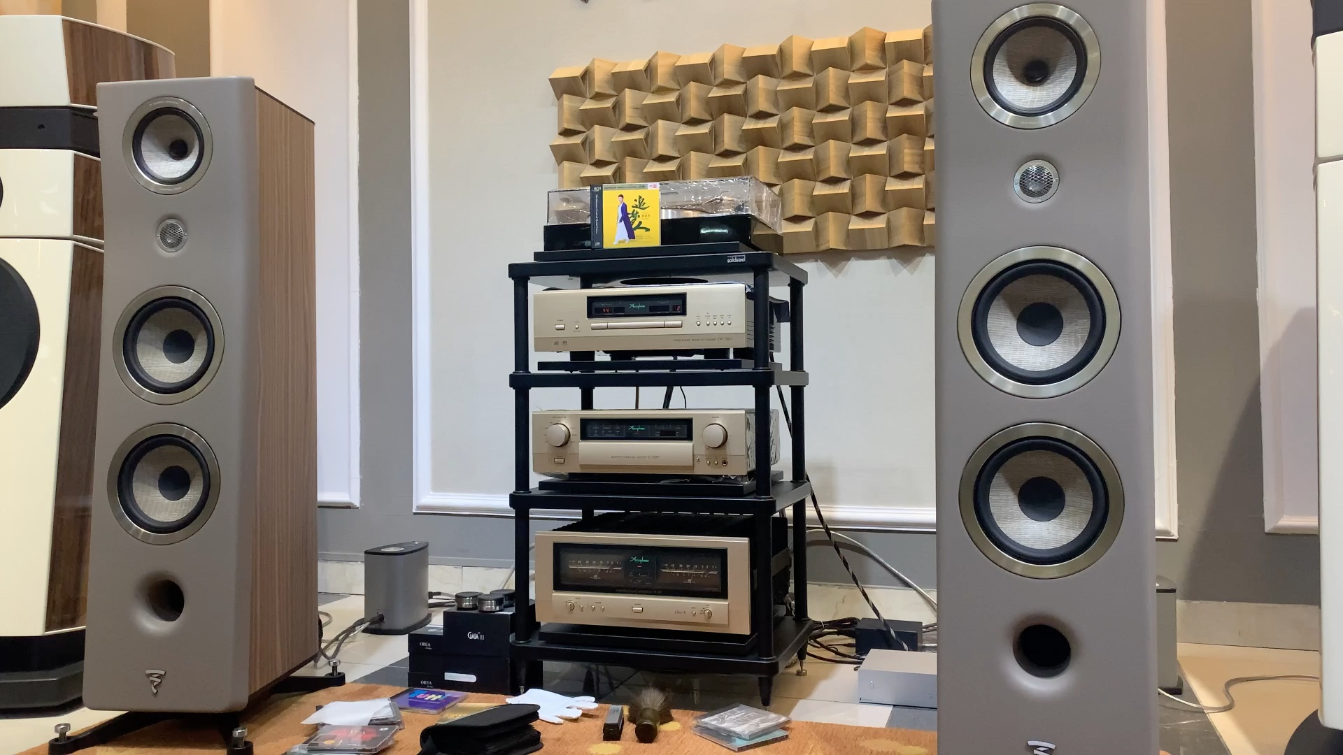 汕头六辉音响【10/10】法国focal劲浪 kanta n3 落地音箱,金嗓子 c