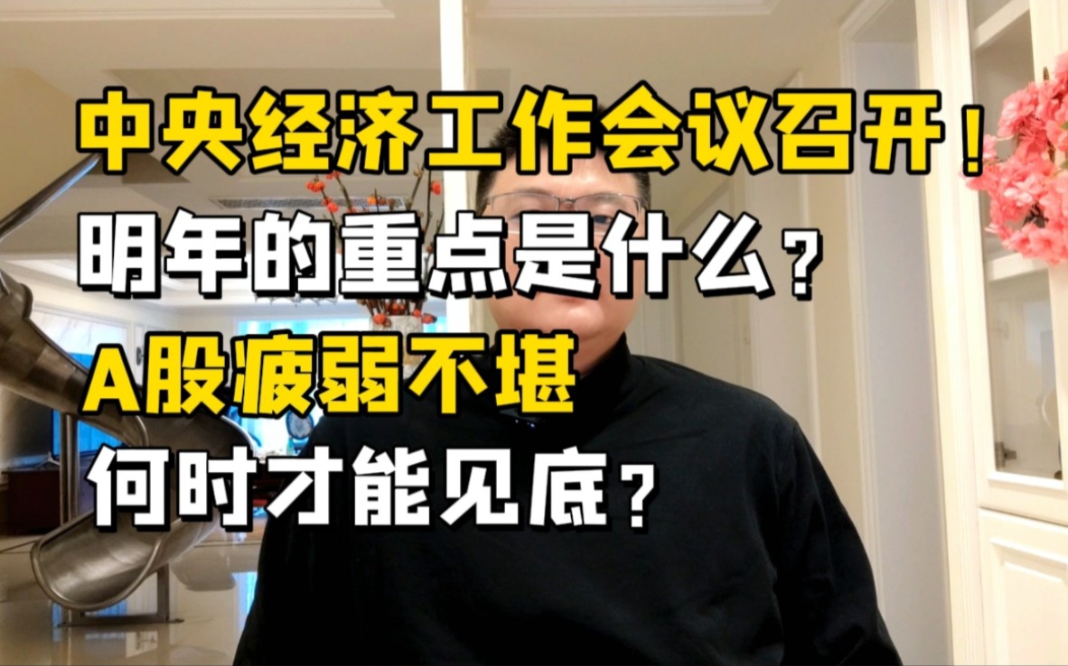 重磅会议召开!明年经济的重点是什么?A股接着跌,何时才能见底?哔哩哔哩bilibili