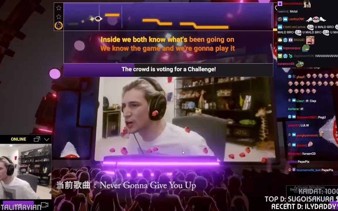 [图]xQc深情演唱Never Gonna Give You Up