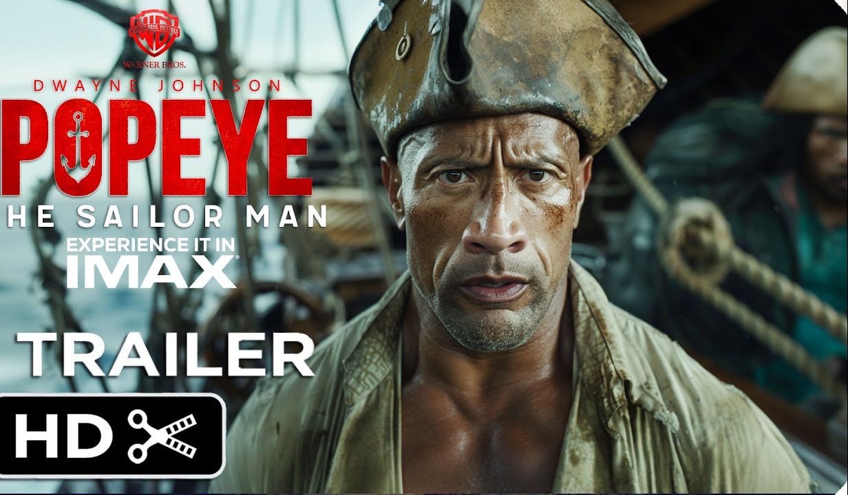 巨石强森主演《大力水手真人版》先导预告片_明年7月77日上映