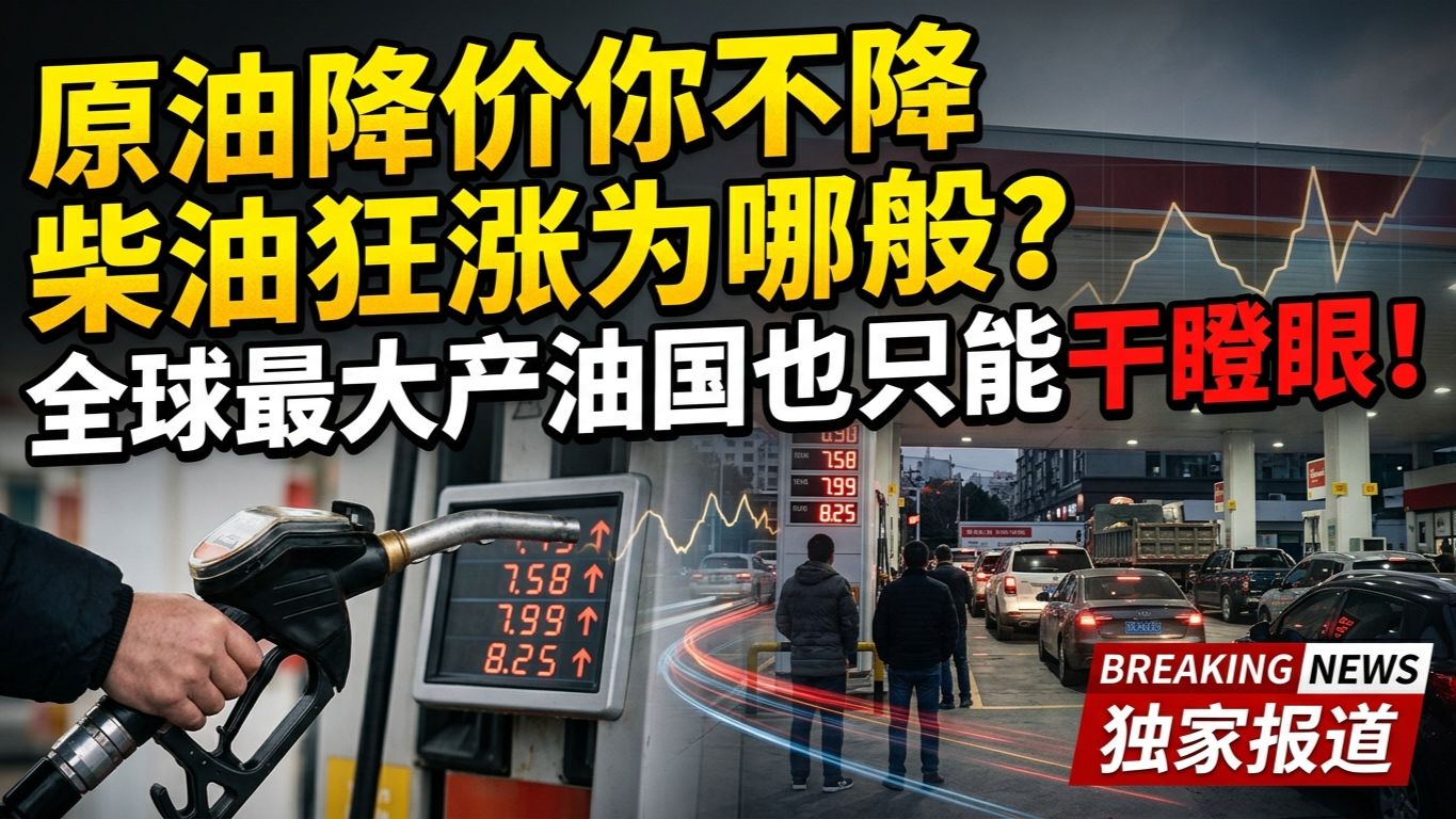 原油降价你不降，柴油狂涨为哪般？全球最大产油国也只能干瞪眼！