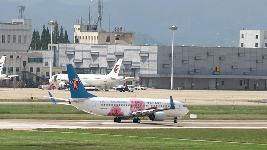 南方航空老家河南彩绘机波音737-800起飞