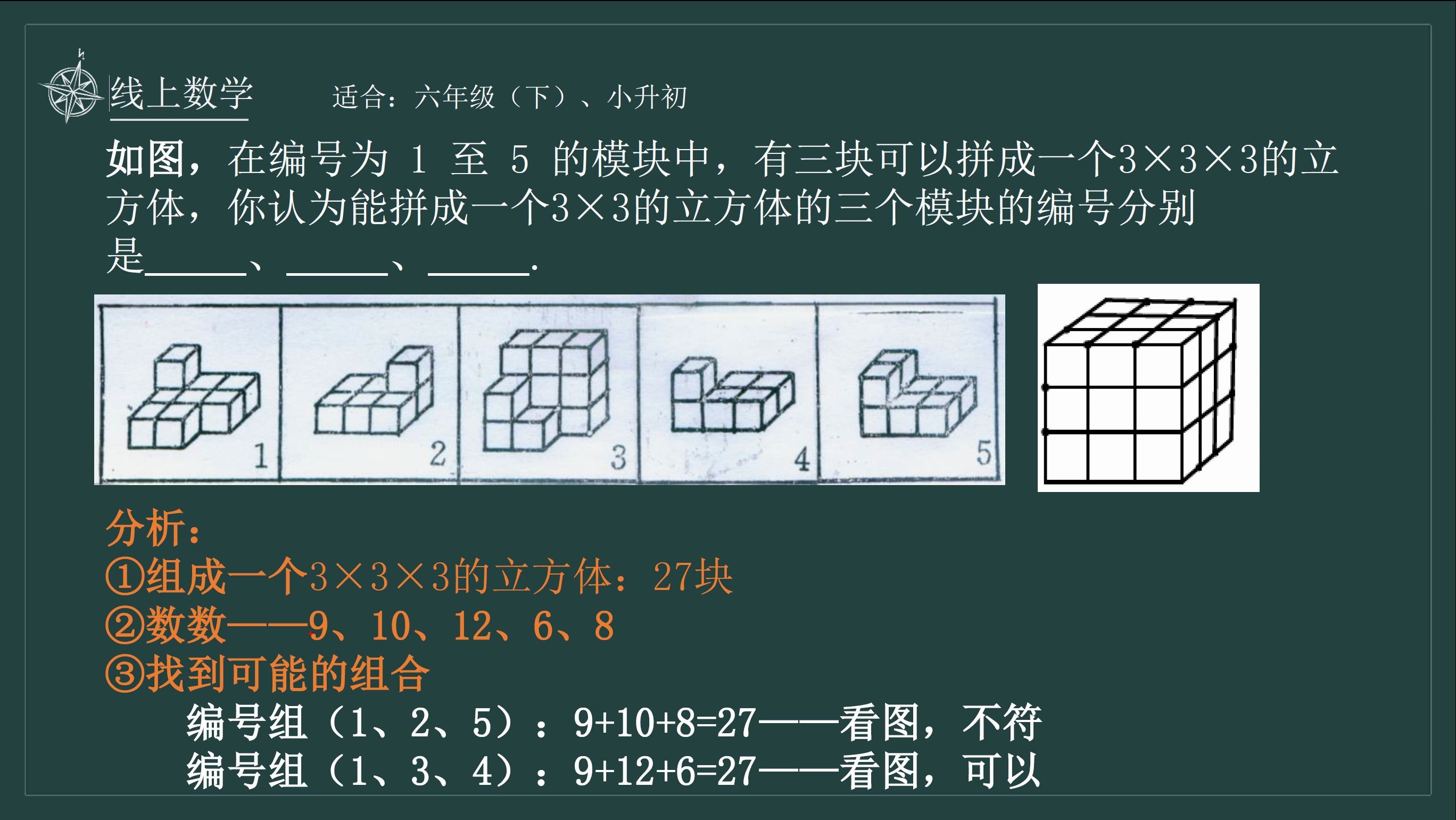 小升初 空间思维训练题(拼立方体)哔哩哔哩bilibili